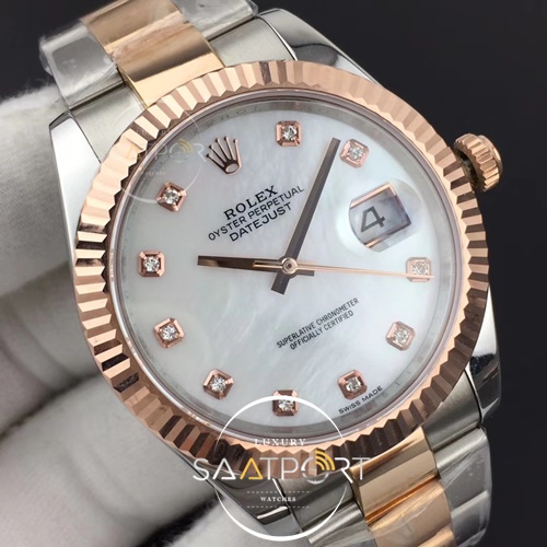 Rolex DateJust II 126331 41mm GMF RG Wrapped Diamond Sedef Kadran 3235 Super Clone ETA