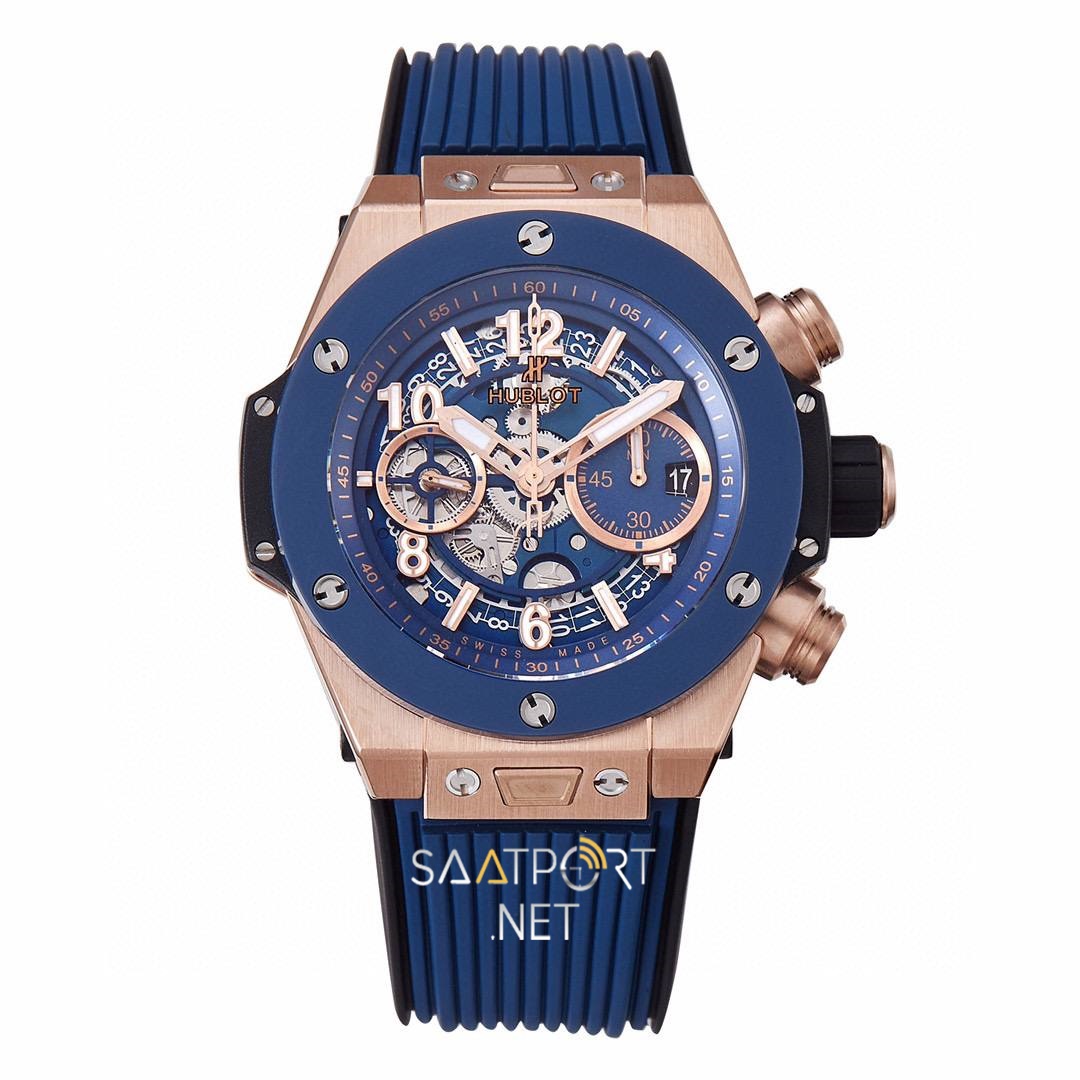 Hublot Big Bang Unico Steel Gold Blue Super Clone Eta