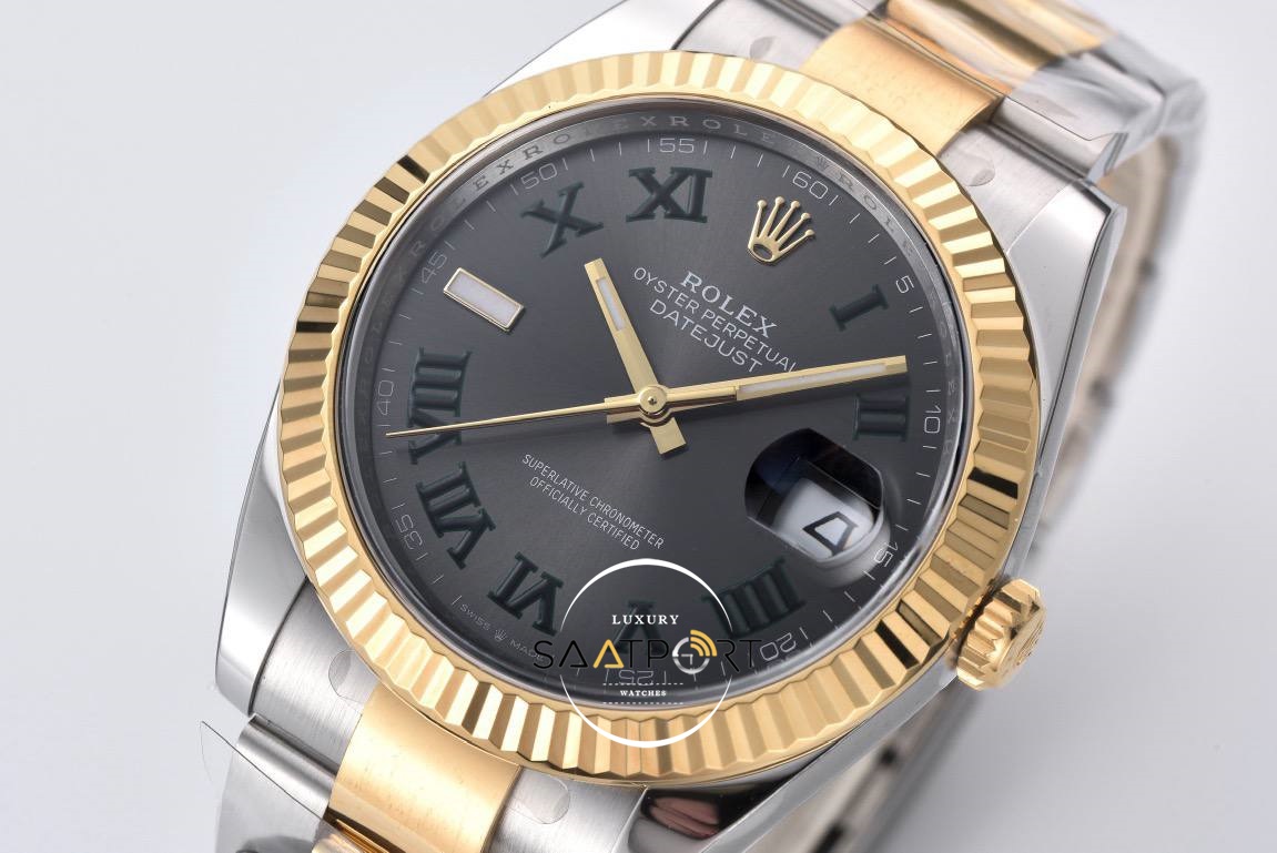 Rolex Datejust Wimbledon Two Tone Oyster Kordon Super Clone Eta 126333