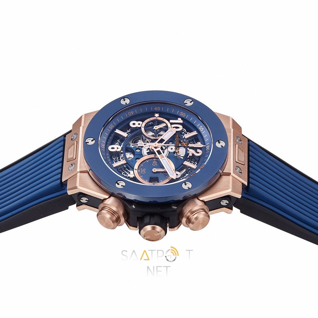 Hublot Big Bang Unico Steel Gold Blue Super Clone Eta