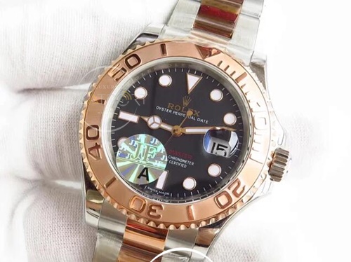 Rolex Yacht-Master 40 116621 JF Paslanmaz Çelik ve rose  Altın Çikolata Kadran Swiss 3135