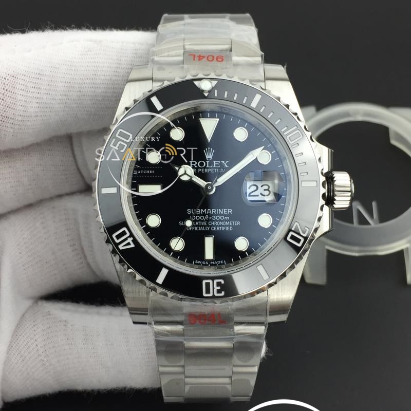 Rolex Submariner 116610 LN Black Ceramic Noob 904L SS 2836 V9