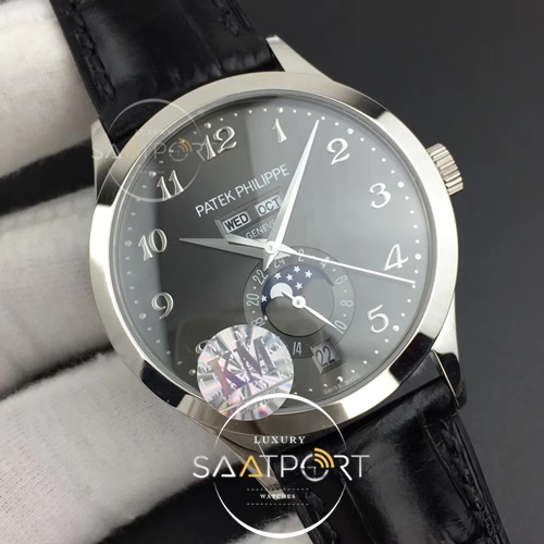 Patek Philippe Complications 5396G KMF Gray Dial on Black Leather Strap A324