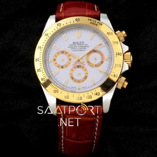 Rolex Daytona Kahve Deri Kordon