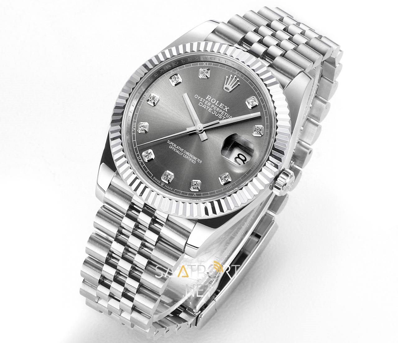 Rolex Datejust II  41mm Taşlı Gri Kadran Super Clone Eta 126334