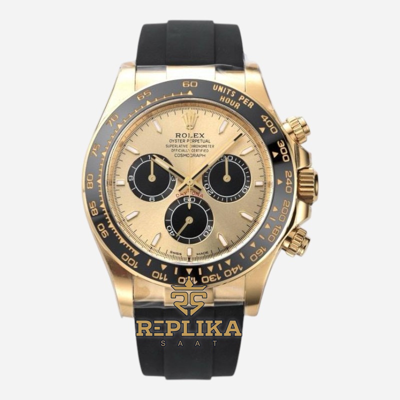Rolex Daytona 126518LN Oysterflex Gold Dial Clean 40mm 4131 Super Clone ETA