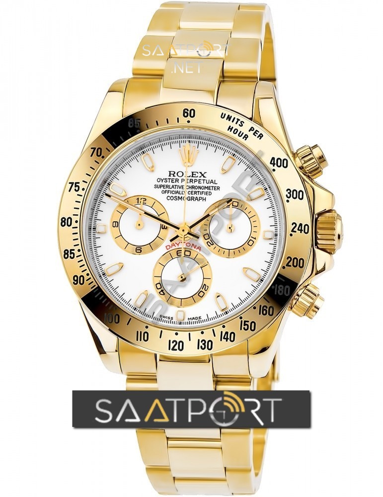 Rolex Daytona 16532 Cosmograph Beyaz Kadran Gold Renk Kasa Eta Saat