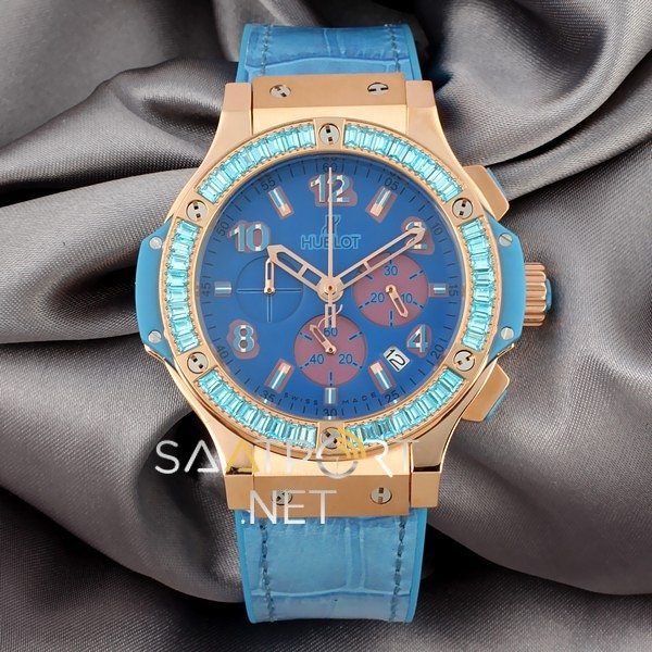 HubLot Pop Art Yellow Blue Bayan Saati