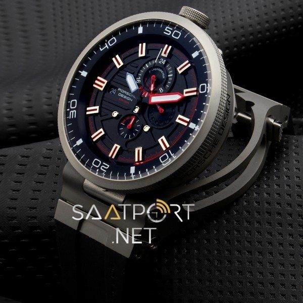 Porsche Design P'6780 Black Red Dial Chronograph