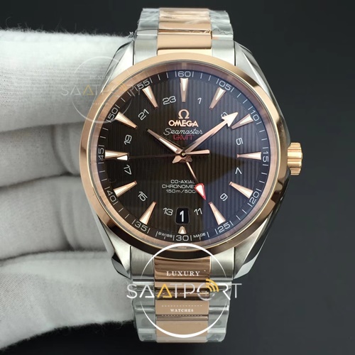 Omega Aqua Terra 150M GMT SSRG VSF  Brown Textured Dial on SSRG Bracelet A8605 Super Clone