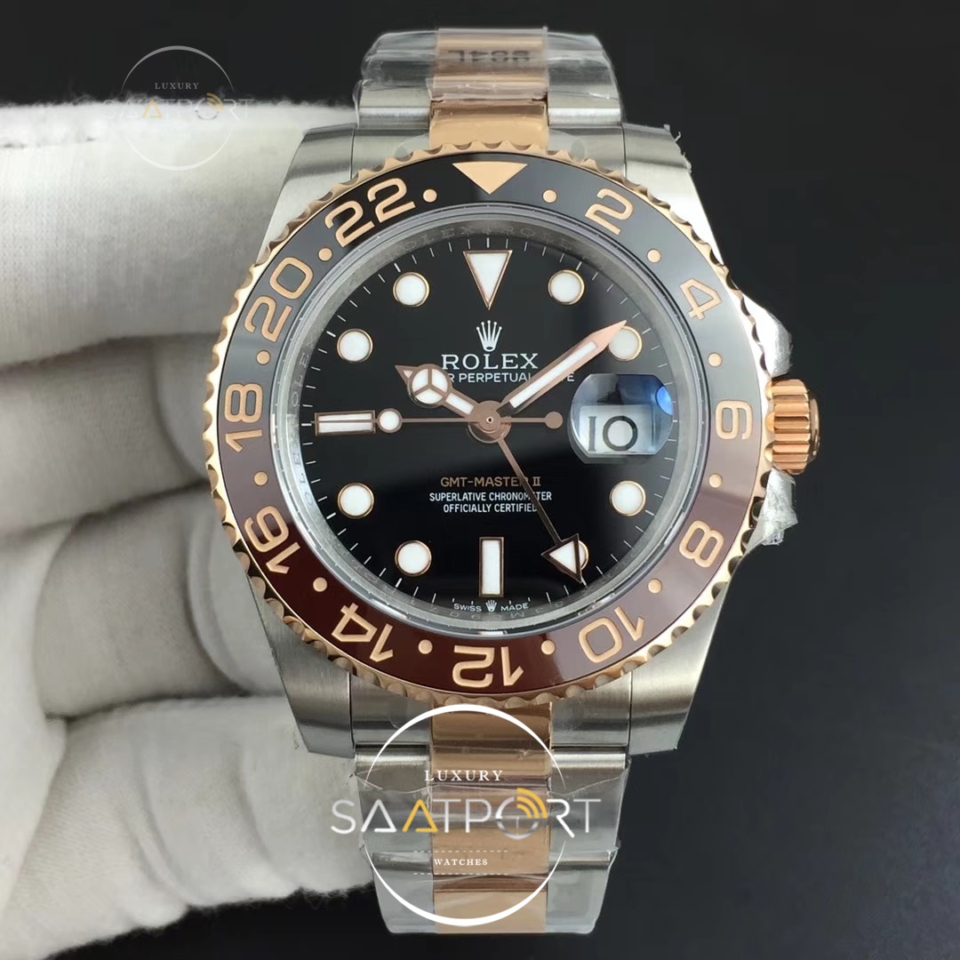 Rolex GMT-Master II 126711 Black Brown Ceramic GMF Best Edition on Bracelet 2836