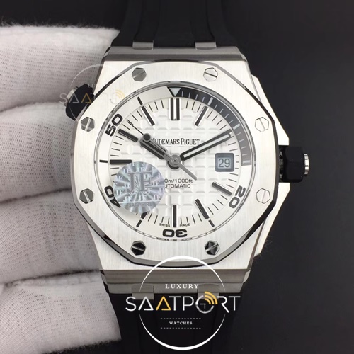 Royal Oak Offshore Diver 15710 JF 11 Best Edition White Dial on Black Rubber Strap A3120 V9.5