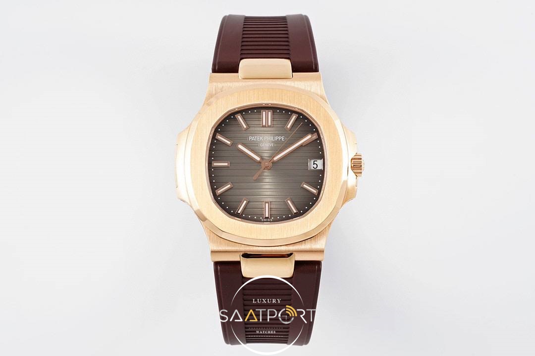 Patek Philippe Nautilus 5711 Kahve Silikon Kordon Super Clon PPF Factory