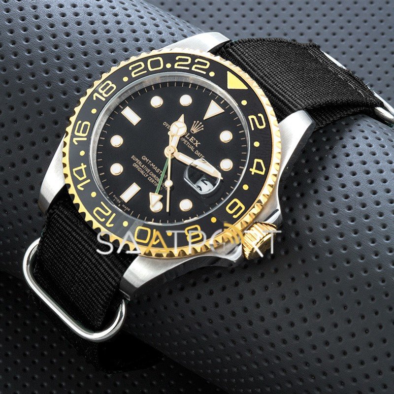 Rolex Submariner GMT Siyah Natoband Seramik Bezel