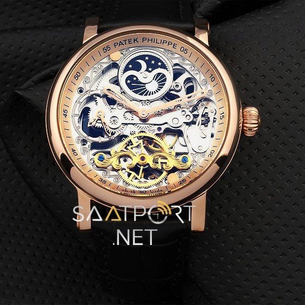 Patek Philippe Skeleton Siyah Gold