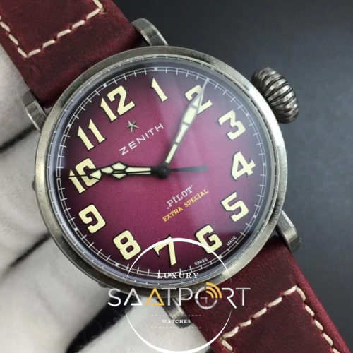 Pilot Type 20 Extra Special 40mm Aged SS Case XF  Asso Strap Swiss Eta  Pink