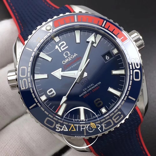 Omega Planet Ocean 43.5mm Pyeongchang 2018 VSF Best Edition Blue Dial on Blue  Strap A8900 Super Clone