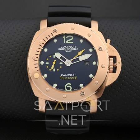 Panerai Luminor Submersible 1950 3 Days GMT Pole2Pole GOLD