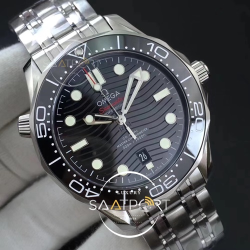 omega saat 2018 Seamaster Diver 300M VS factory Black Ceramic  Super clon A8800 V2