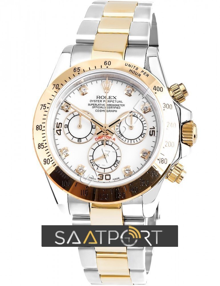 Rolex Daytona 116503 White Diamond Yellow Gold 4130 Eta