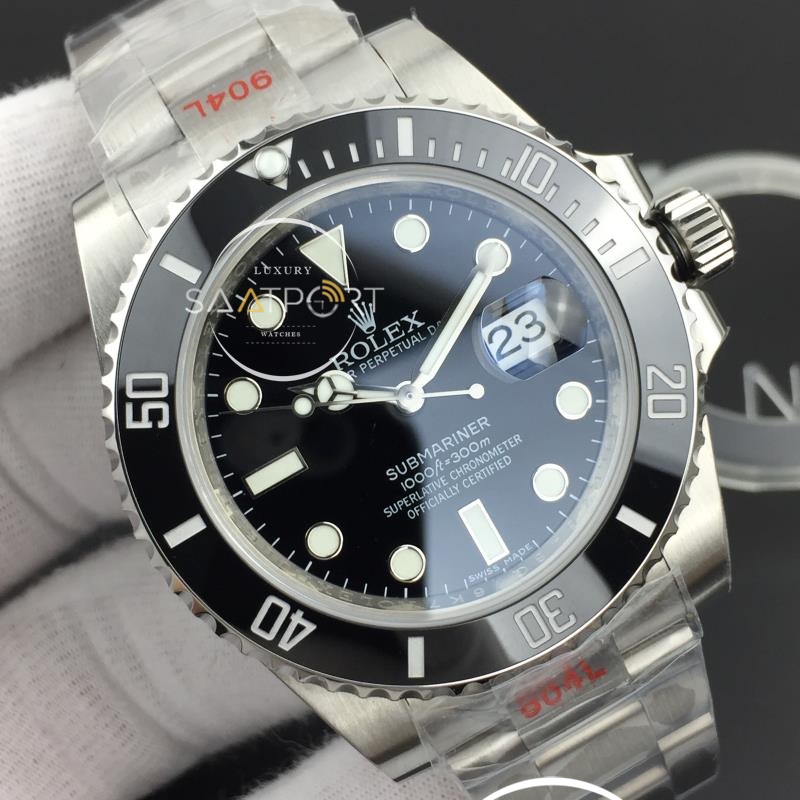 Rolex Submariner 116610 LN Black Ceramic Noob 904L SS 2836 V9