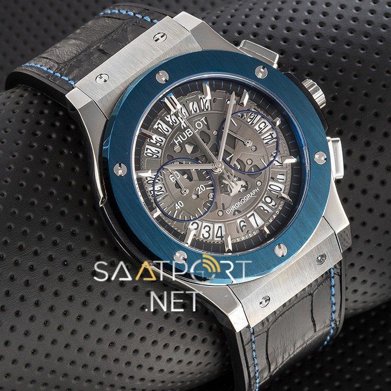 Hublot Fusion Blue Skeleton Chronograph