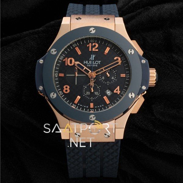 HubLot Big Bang Mavi Gold Chronograph