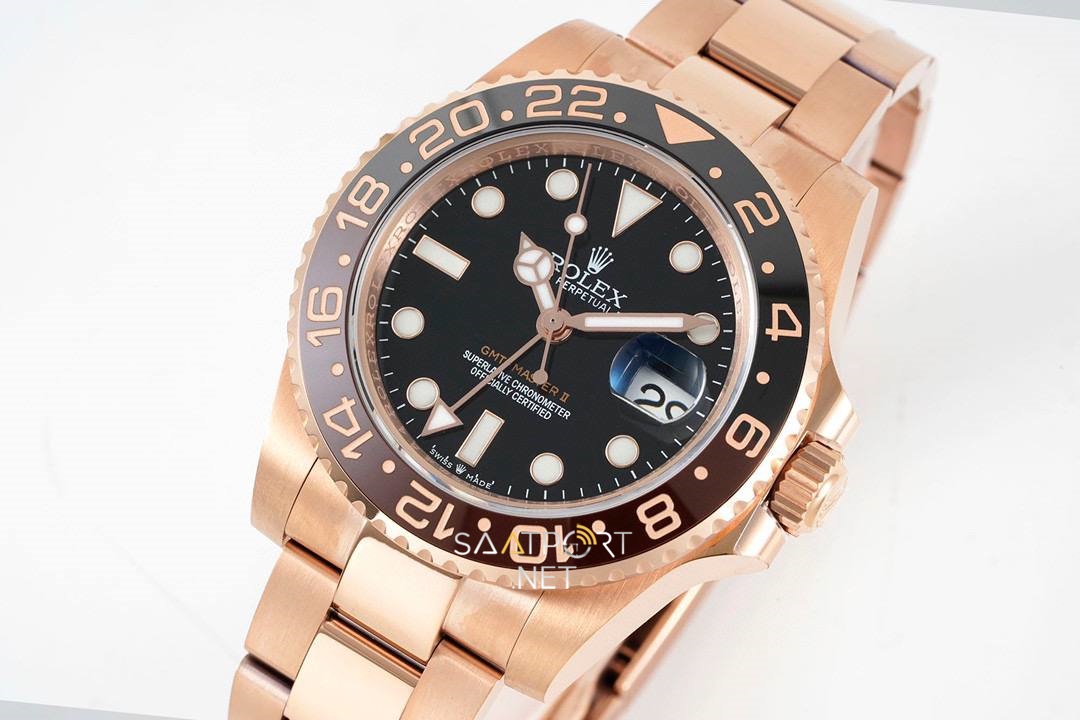 Rolex Gmt Master II 126715CHNR Full Rose Gold Root Beer Clean Factory