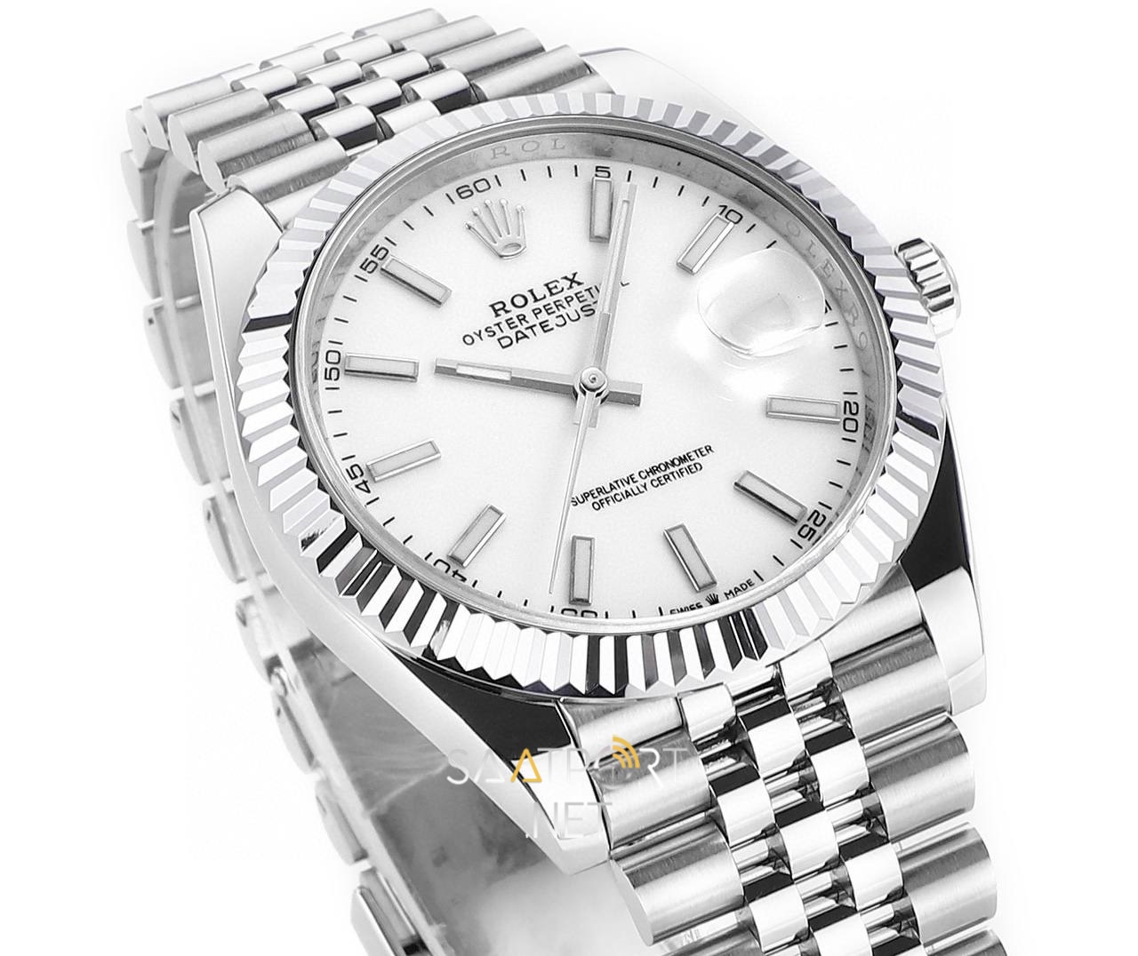 Rolex Datejust 41 White Dial Jubilee 126334 Super Clone eta